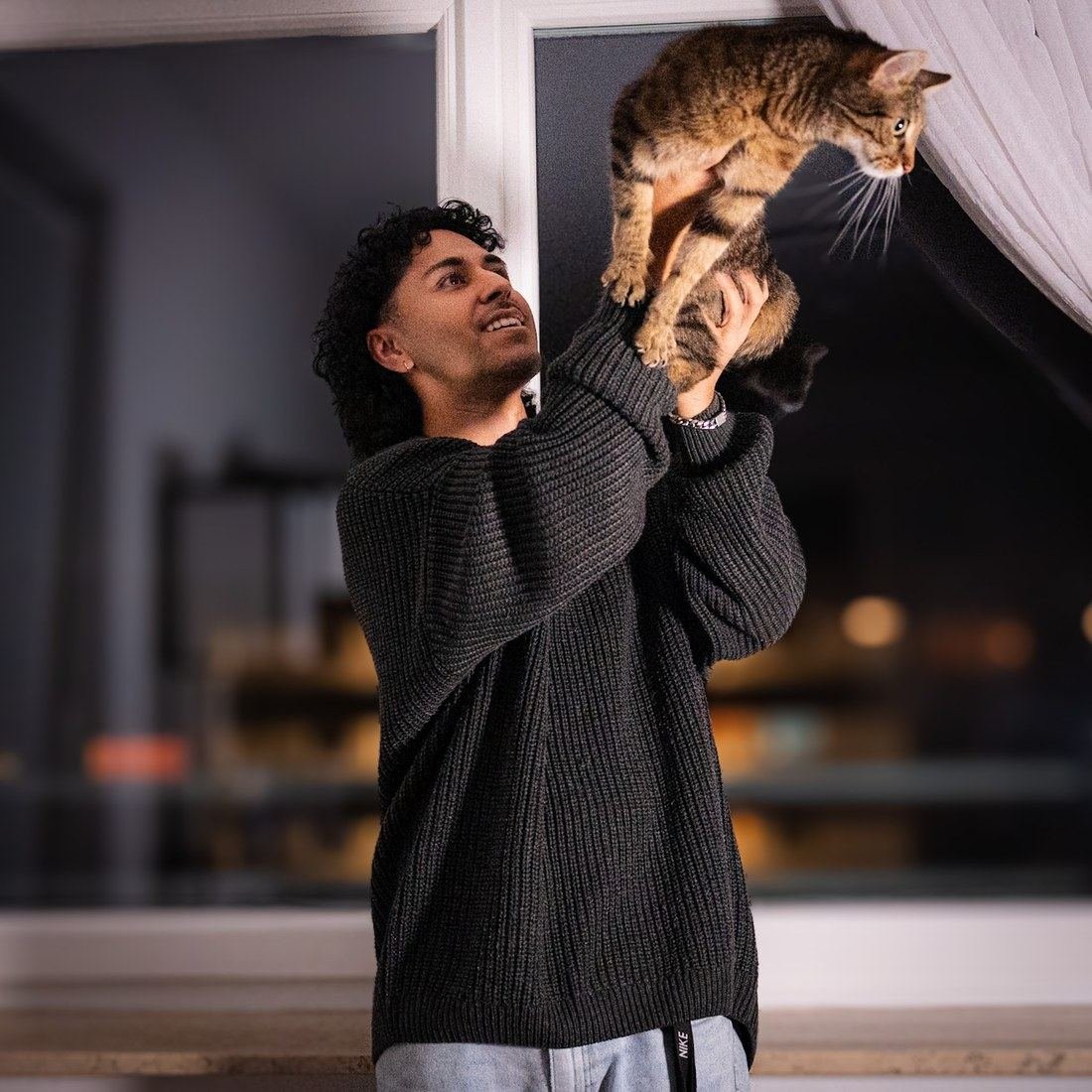 Massi mit Kater Simba