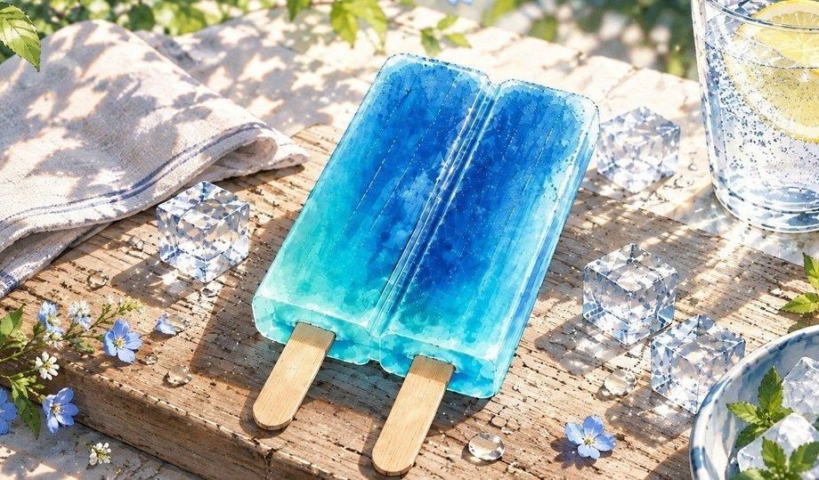 Blaues Wassereis